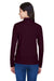 Core 365 78192 Womens Pinnacle Performance Moisture Wicking Long Sleeve Polo Shirt Burgundy Back
