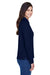 Core 365 78192 Womens Pinnacle Performance Moisture Wicking Long Sleeve Polo Shirt Navy Blue Side