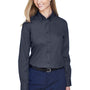 Core 365 Womens Operate UV Protection Long Sleeve Button Down Shirt - Carbon Grey