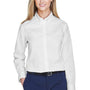 Core 365 Womens Operate UV Protection Long Sleeve Button Down Shirt - White