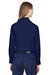Core 365 78193 Womens Operate Long Sleeve Button Down Shirt Navy Blue Back