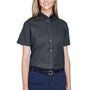 Core 365 Womens Optimum UV Protection Short Sleeve Button Down Shirt - Carbon Grey