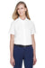Core 365 78194 Womens Optimum Short Sleeve Button Down Shirt White Front