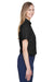Core 365 78194 Womens Optimum Short Sleeve Button Down Shirt Black Side