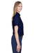 Core 365 78194 Womens Optimum Short Sleeve Button Down Shirt Navy Blue Side