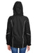 North End 78196 Womens Angle 3-in-1 Full Zip Hooded Jacket Black Back