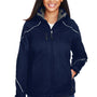 North End Womens Angle 3-in-1 Water Resistant Full Zip Hooded Jacket - Night Blue