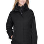 Core 365 Womens Region 3-in-1 Water Resistant Full Zip Hooded Jacket - Black
