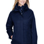 Core 365 Womens Region 3-in-1 Water Resistant Full Zip Hooded Jacket - Classic Navy Blue