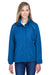 Core 365 78224 Womens Profile Water Resistant Full Zip Hooded Jacket Royal Blue Front