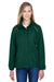 Core 365 78224 Womens Profile Water Resistant Full Zip Hooded Jacket Forest Green Front