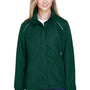 Core 365 Womens Profile Water Resistant Full Zip Hooded Jacket - Forest Green