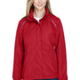 Core 365 Womens Profile Water Resistant Full Zip Hooded Jacket - Classic Red