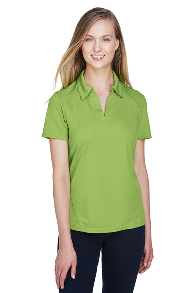 North End 78632 Womens Sport Red Performance Moisture Wicking Short Sleeve Polo Shirt Cactus Green Front