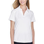North End Womens Sport Red Performance Moisture Wicking Short Sleeve Polo Shirt - White - Closeout