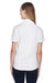 North End 78632 Womens Sport Red Performance Moisture Wicking Short Sleeve Polo Shirt White Back