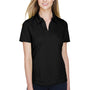 North End Womens Sport Red Performance Moisture Wicking Short Sleeve Polo Shirt - Black