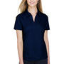 North End Womens Sport Red Performance Moisture Wicking Short Sleeve Polo Shirt - Night Blue