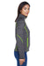 North End 78697 Womens Sport Red Flux Full Zip Jacket Carbon Grey/Acid Green Side