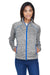 North End 78697 Womens Sport Red Flux Full Zip Jacket Platinum Grey/Royal Blue Front