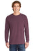 Comfort Colors 6014/C6014 Mens Long Sleeve Crewneck T-Shirt Berry Front
