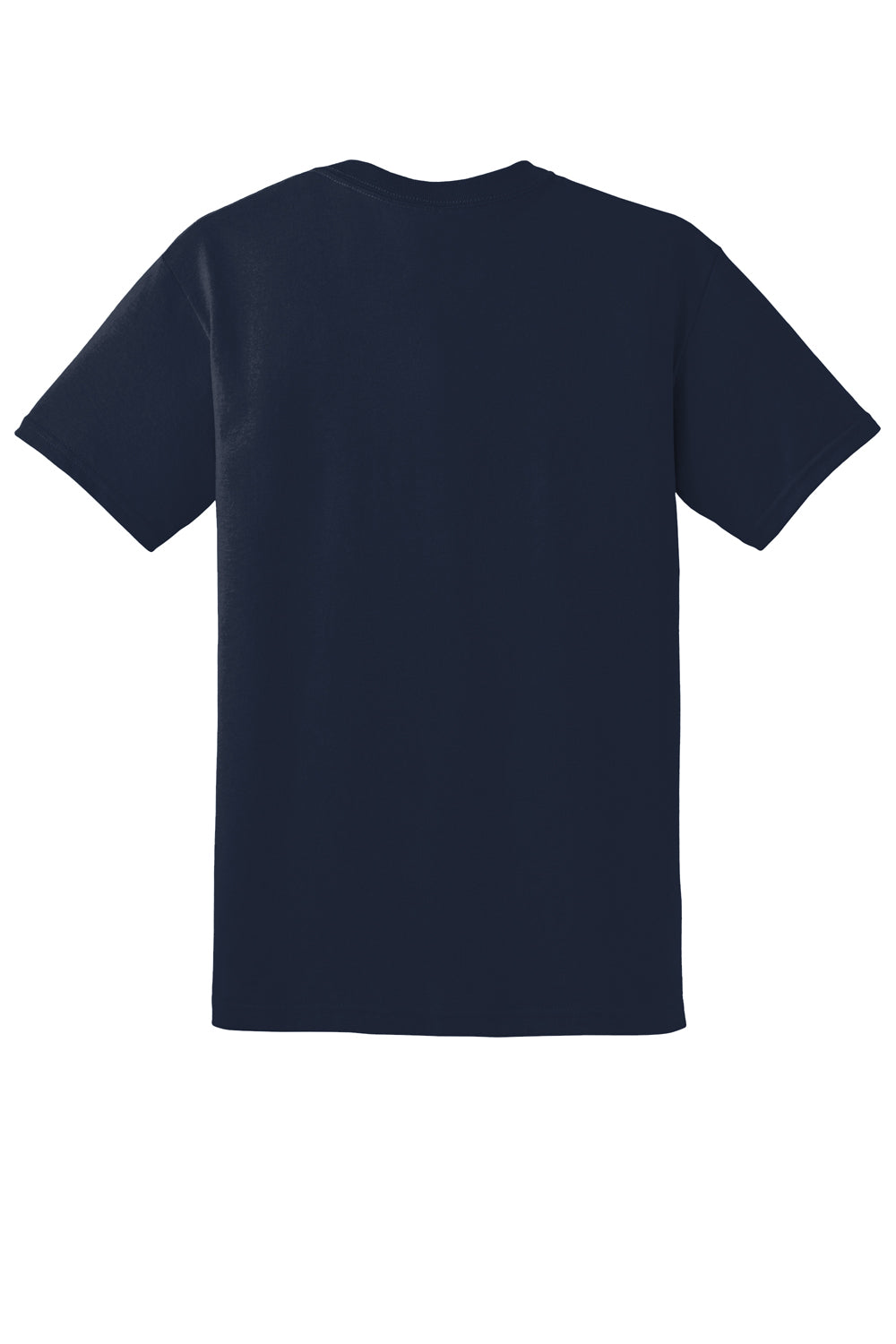 Gildan 8000/G800 Mens DryBlend Moisture Wicking Short Sleeve Crewneck T-Shirt Sport Dark Navy Blue Flat Back