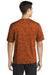 Sport-Tek ST390 Mens Electric Heather Moisture Wicking Short Sleeve Crewneck T-Shirt Deep Orange Black Electric Back