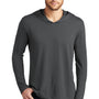 District Mens Perfect Tri Long Sleeve Hooded T-Shirt Hoodie - Charcoal Grey