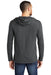 District DM139 Mens Perfect Tri Long Sleeve Hooded T-Shirt Hoodie Charcoal Grey Back