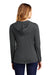 District DM139L Womens Perfect Tri Long Sleeve Hooded T-Shirt Hoodie Charcoal Grey Back
