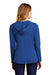 District DM139L Womens Perfect Tri Long Sleeve Hooded T-Shirt Hoodie Deep Royal Blue Back