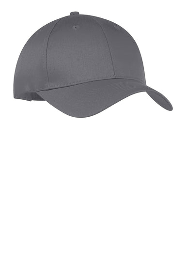 Port & Company CP80 Twill Adjustable Hat Charcoal Grey Front
