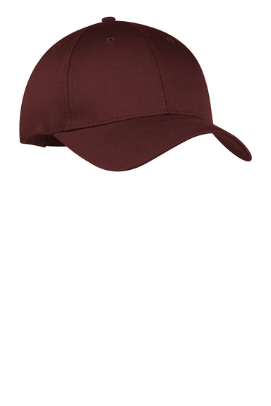 Port & Company CP80 Twill Adjustable Hat Maroon Front