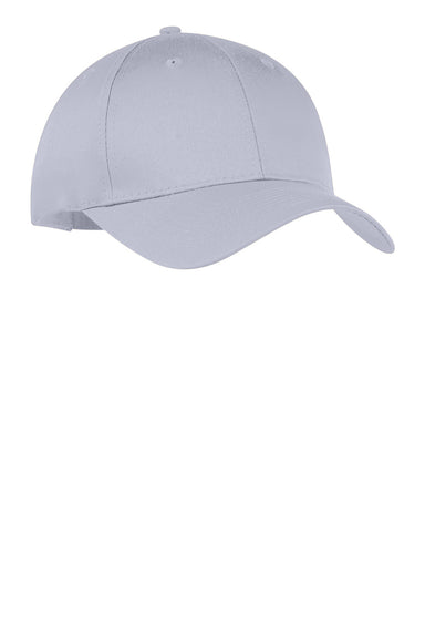 Port & Company CP80 Twill Adjustable Hat Silver Grey Front