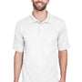UltraClub Mens Cool & Dry Moisture Wicking Short Sleeve Polo Shirt - White