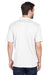 UltraClub 8210 Mens Cool & Dry Moisture Wicking Short Sleeve Polo Shirt White Back