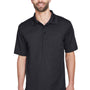 UltraClub Mens Cool & Dry Moisture Wicking Short Sleeve Polo Shirt - Black