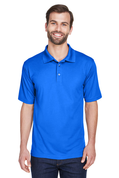 UltraClub 8210 Mens Cool & Dry Moisture Wicking Short Sleeve Polo Shirt Royal Blue Front