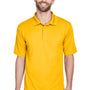UltraClub Mens Cool & Dry Moisture Wicking Short Sleeve Polo Shirt - Gold