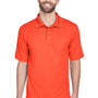 UltraClub Mens Cool & Dry Moisture Wicking Short Sleeve Polo Shirt - Orange
