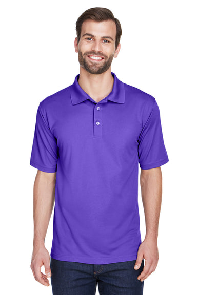 UltraClub 8210 Mens Cool & Dry Moisture Wicking Short Sleeve Polo Shirt Purple Front