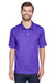 UltraClub 8210 Mens Cool & Dry Moisture Wicking Short Sleeve Polo Shirt Purple Front