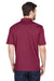 UltraClub 8210 Mens Cool & Dry Moisture Wicking Short Sleeve Polo Shirt Maroon Back