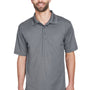 UltraClub Mens Cool & Dry Moisture Wicking Short Sleeve Polo Shirt - Charcoal Grey