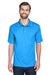 UltraClub 8210 Mens Cool & Dry Moisture Wicking Short Sleeve Polo Shirt Coast Blue Front