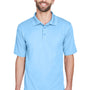 UltraClub Mens Cool & Dry Moisture Wicking Short Sleeve Polo Shirt - Columbia Blue