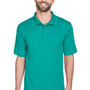UltraClub Mens Cool & Dry Moisture Wicking Short Sleeve Polo Shirt - Jade Green
