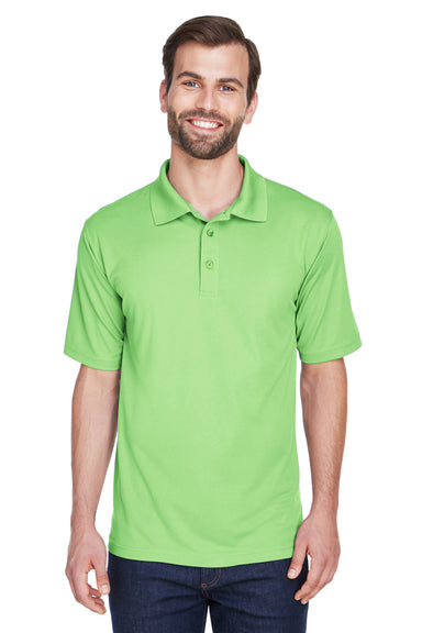 UltraClub 8210 Mens Cool & Dry Moisture Wicking Short Sleeve Polo Shirt Light Green Front