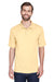 UltraClub 8210 Mens Cool & Dry Moisture Wicking Short Sleeve Polo Shirt Yellow Haze Front