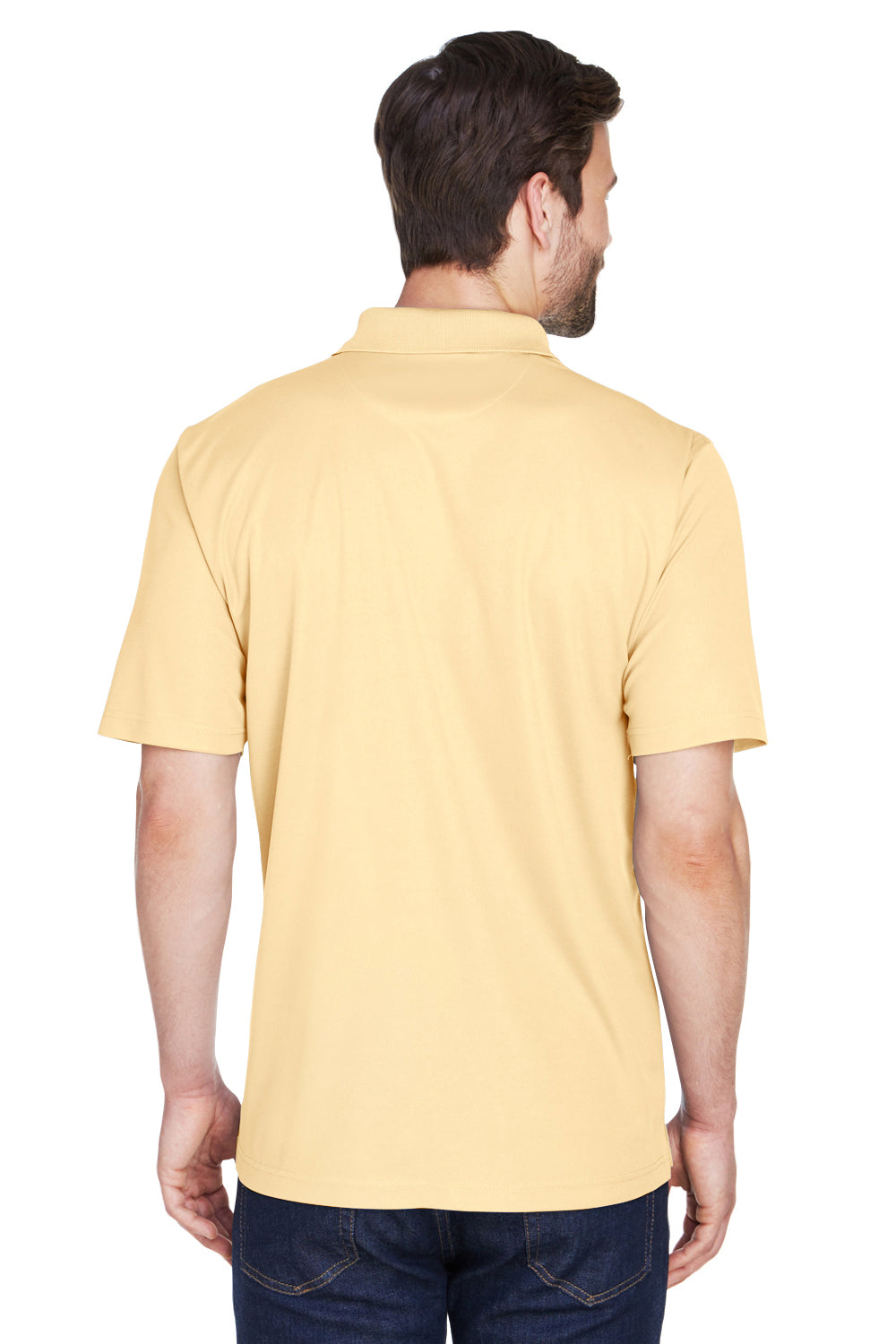 UltraClub 8210 Mens Cool & Dry Moisture Wicking Short Sleeve Polo Shirt Yellow Haze Back